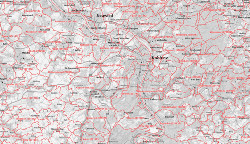 Ausschnitt aus den generalisierten Bodenrichtwerten